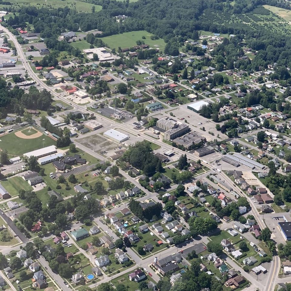 Randolph County, West Virginia, Elkins Birds Eye View. | West virginia