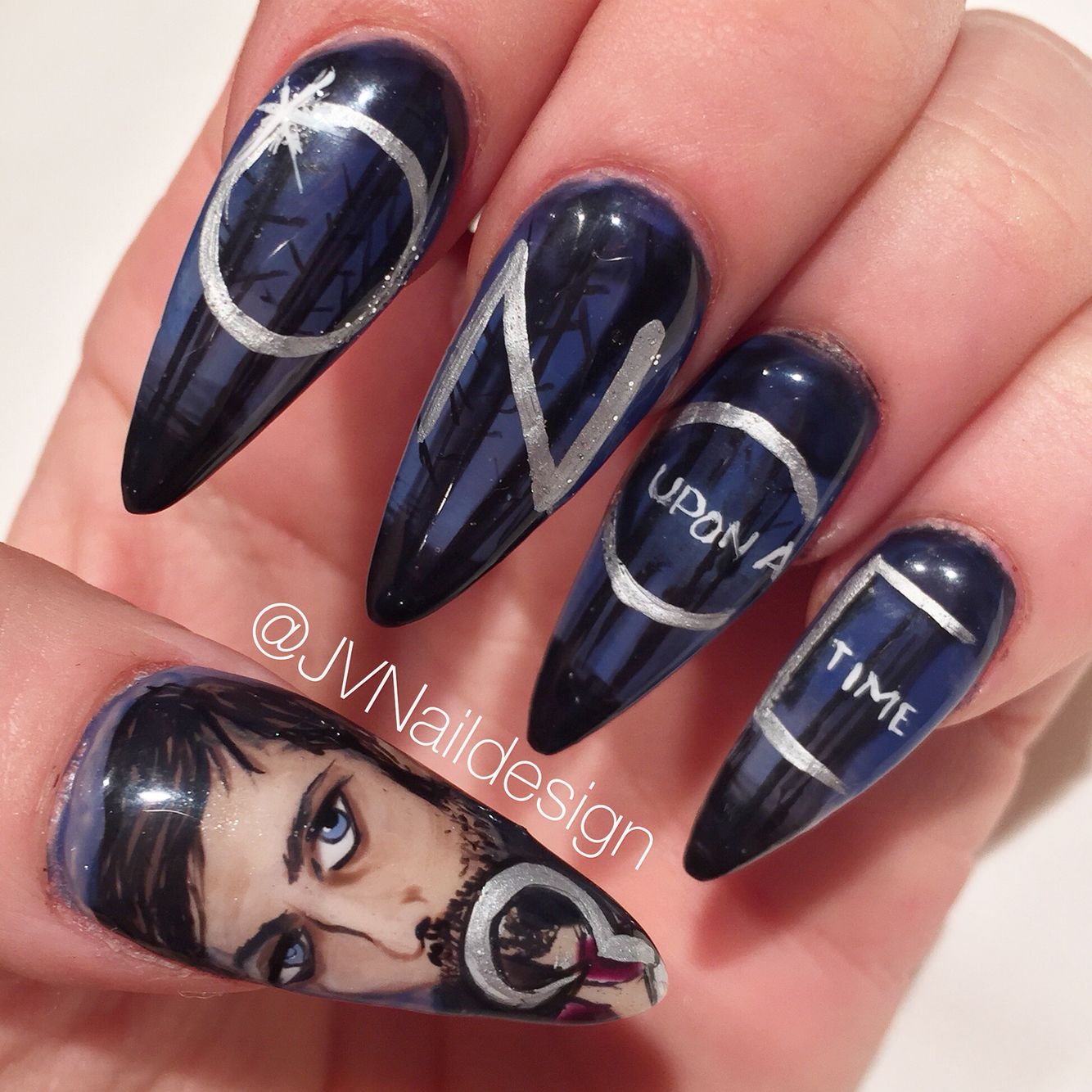 Ouat Nail Art Hand Painted Once Upon A Time Captain Hook Nails Ouat Nail Art Hand Painted Once Upon A Time Captain Hook Nails