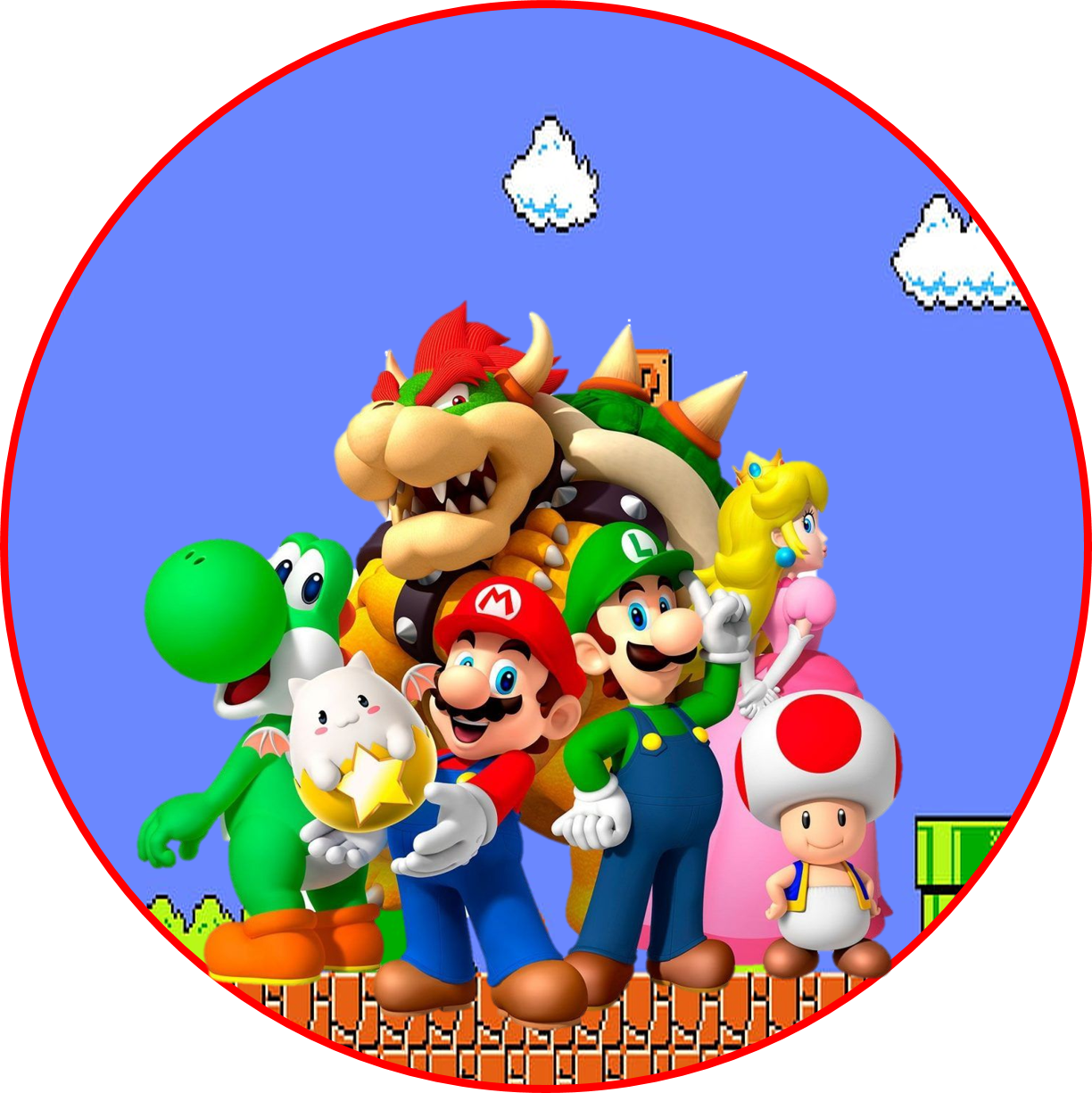 An Image Of Mario And Friends In The Game An Image Of Mario And Friends In The Game