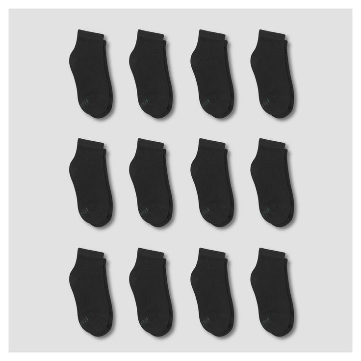 Hanes Boys Red Label Cushion Ankle Socks 6-Pack