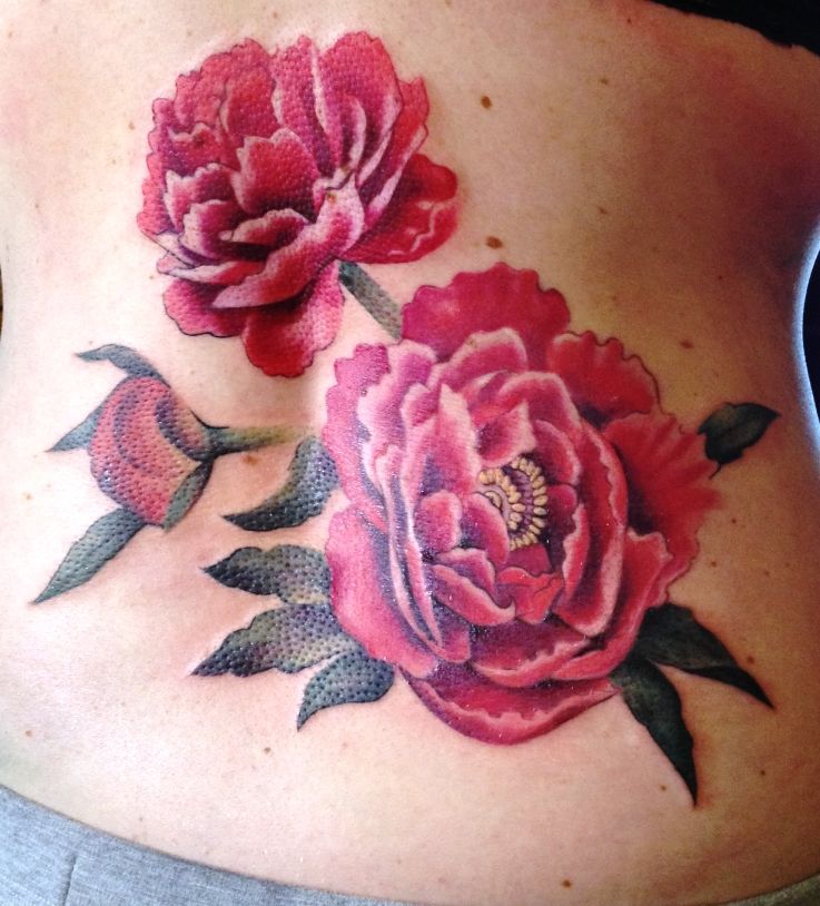 Peony Tattoos Peony flower tattoos, Peonies tattoo, Red