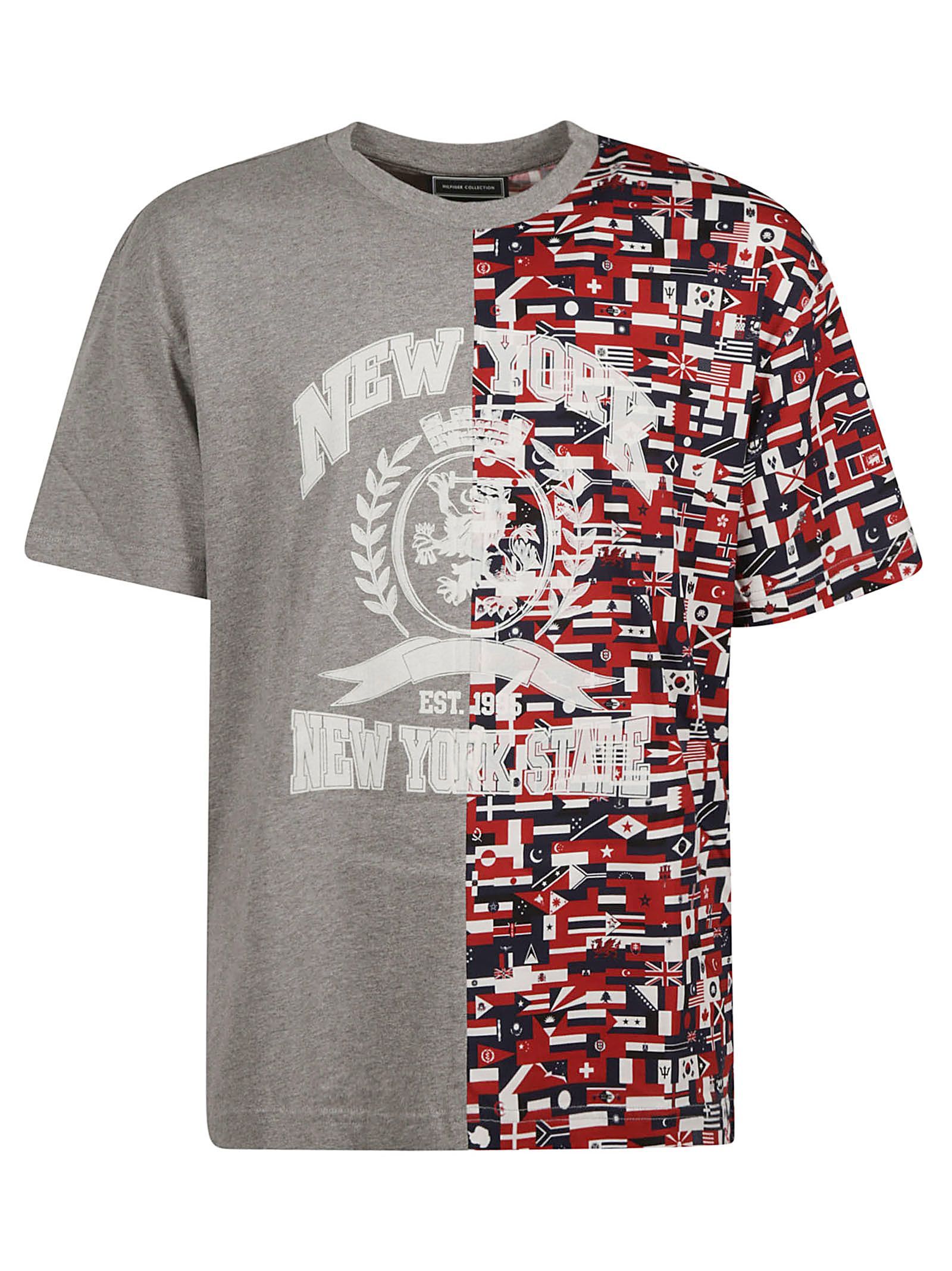 Tommy Hilfiger Flag Print T Shirt In Gray Multicolor Modesens Tommy Hilfiger Flag Print T Shirt In Gray Multicolor Modesens
