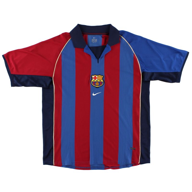 2001-02 Barcelona Nike Home Shirt L | Vintage Football Shirts