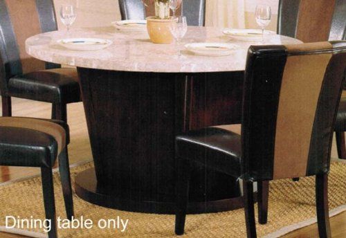 Danville White Round Marble Top Dining Table By Acme Furniture Continue To The At Image Link Dinning Room Dining Table By Acme Furniture, Round Table Danville