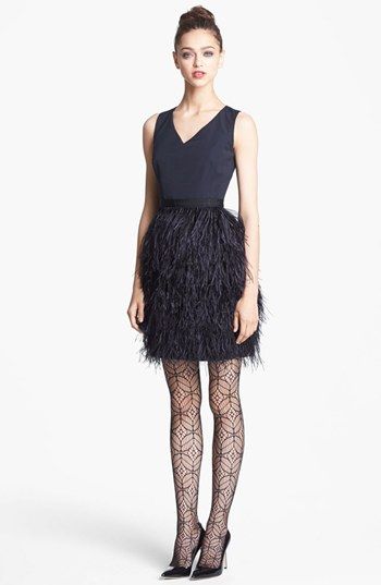 nordstrom feather dress