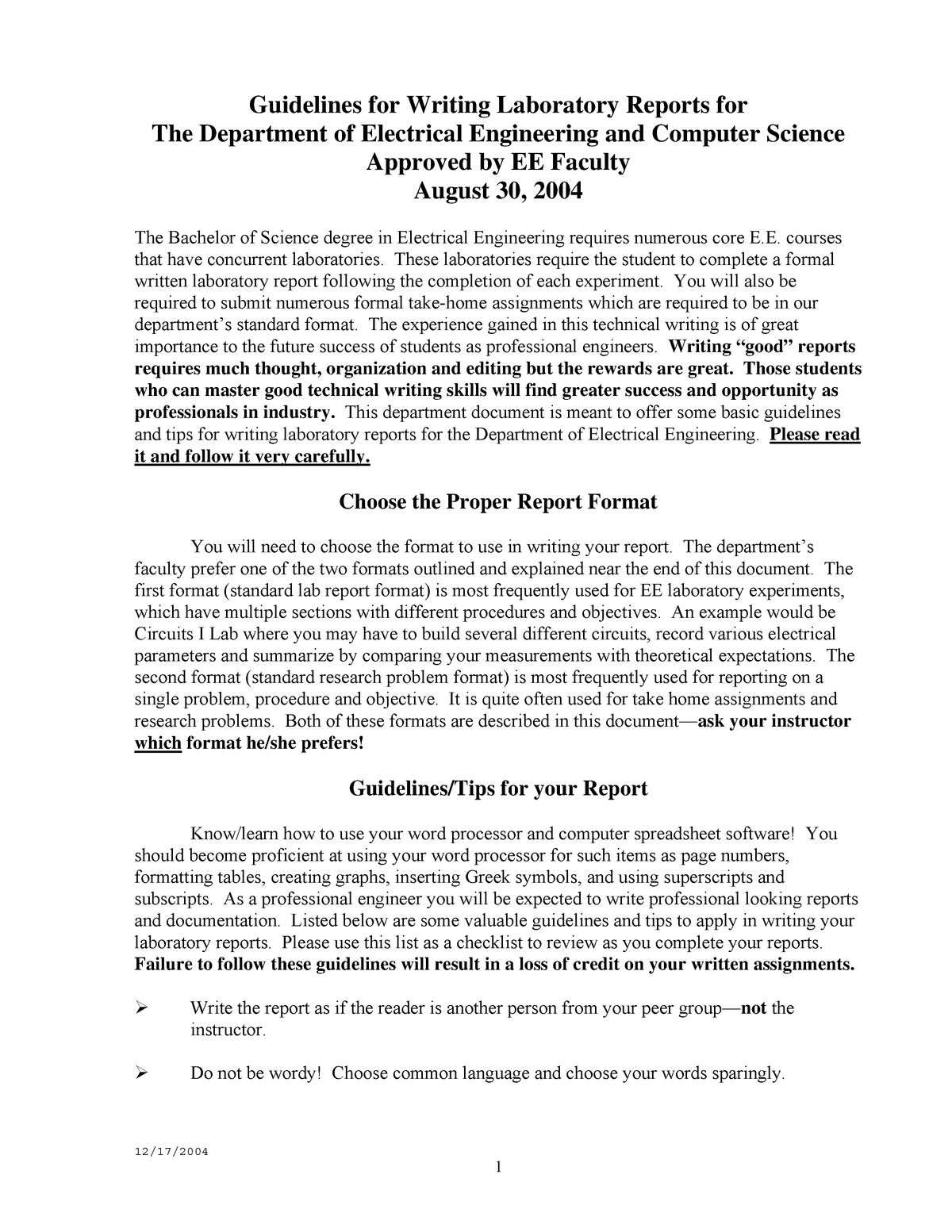 Abstract Lab Report Example Chemistry EXAMPLEPAPERS