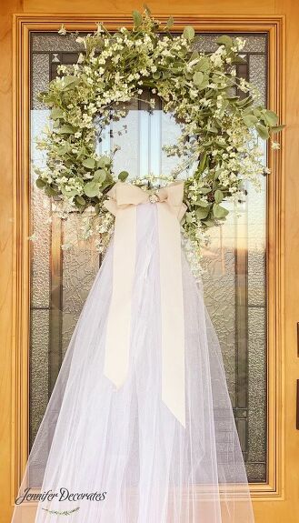 How to Make an Easy and Elegant DIY Bridal Shower Decorations DIY | Hometalk Bridal Shower Planning, Bridal Shower Tables, Elegant Bridal Shower, Bridal Shower Wreaths, Bridal Shower Backdrop, Ideas For Bridal Shower, Pearl Bridal Shower, Bridal Shower Gifts For Bride, Bride Shower