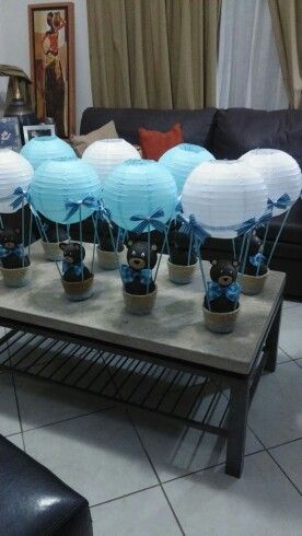 Globo Aerostatico Baby Shower Teddy Bear Centro De Mesa Decoracion Globo Aerostatico Baby Shower Teddy Bear Centro De Mesa Decoracion