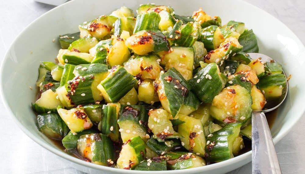 Smashed Cucumbers