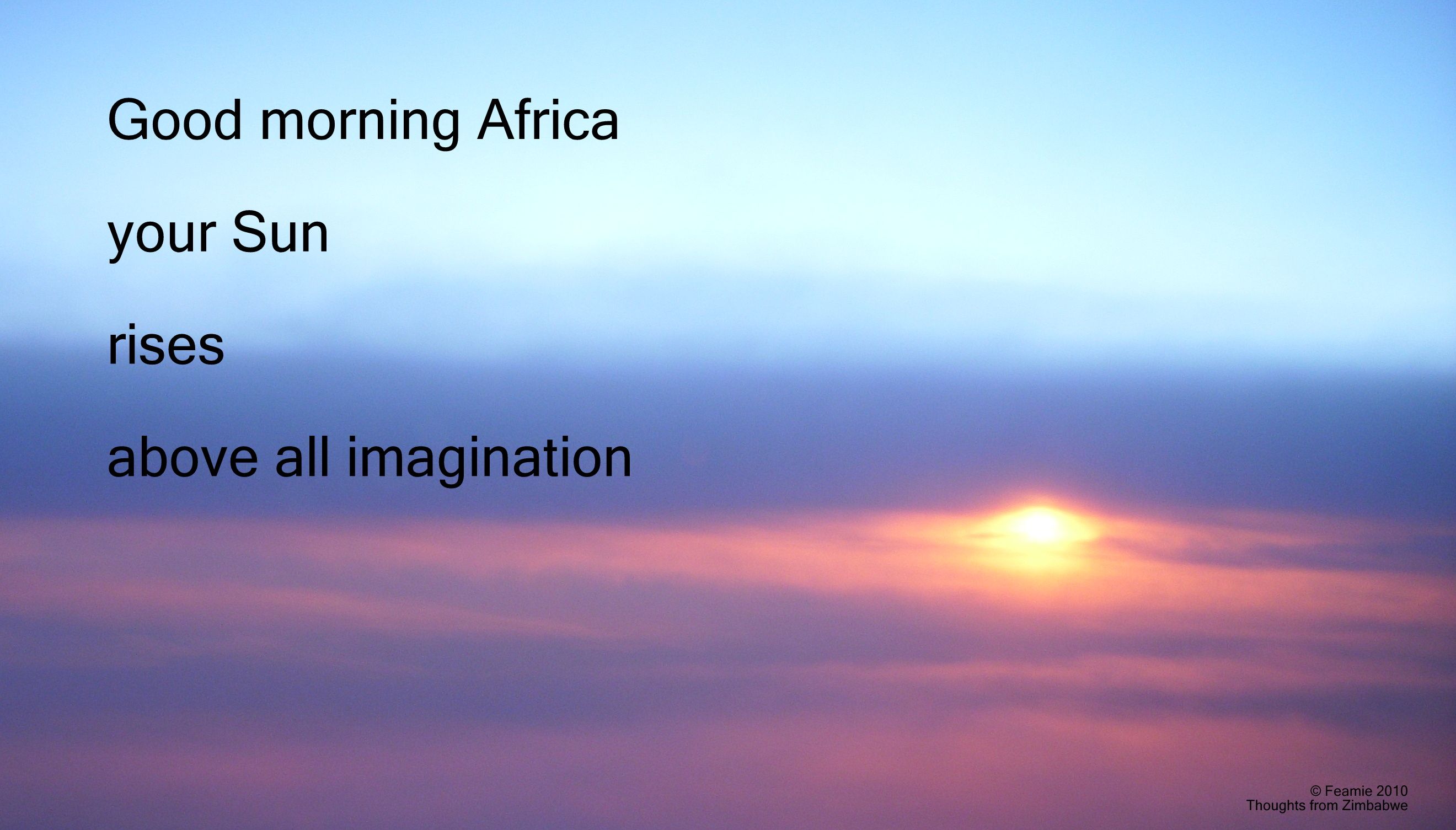 Good morning Africa