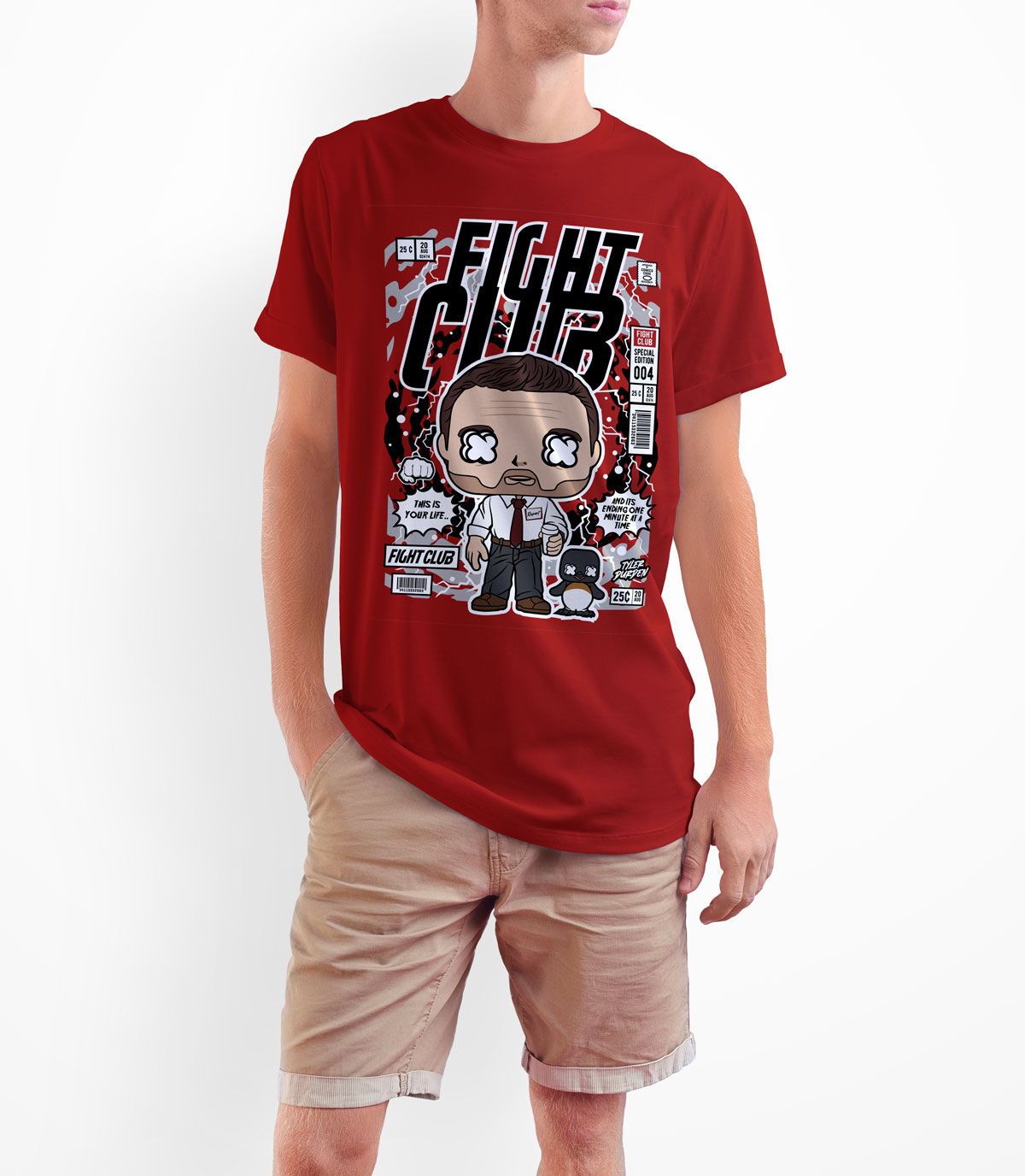 Fight Club “Tyler Durden: This Is Your Life” Comic/Pop Art T-Shirt (Κόκκινος) Ανδρικό Κοντομάνικη T-shirt unisex με στάμπα από Fight Club “Tyler Durden: This Is Your Life” σε Κόκκινο χρώμα για casual εμφανίσεις. https://artmania.gr/product/fight-club-quot-tyler-durden-this-is-your-life-quot-comic-pop-art-t-shirt-kokkinos/ Tyler Durden, Fight Club, Comic Pop Art, Life Comics, This Is Your Life, Mens Tops, T Shirt, Design, Fashion