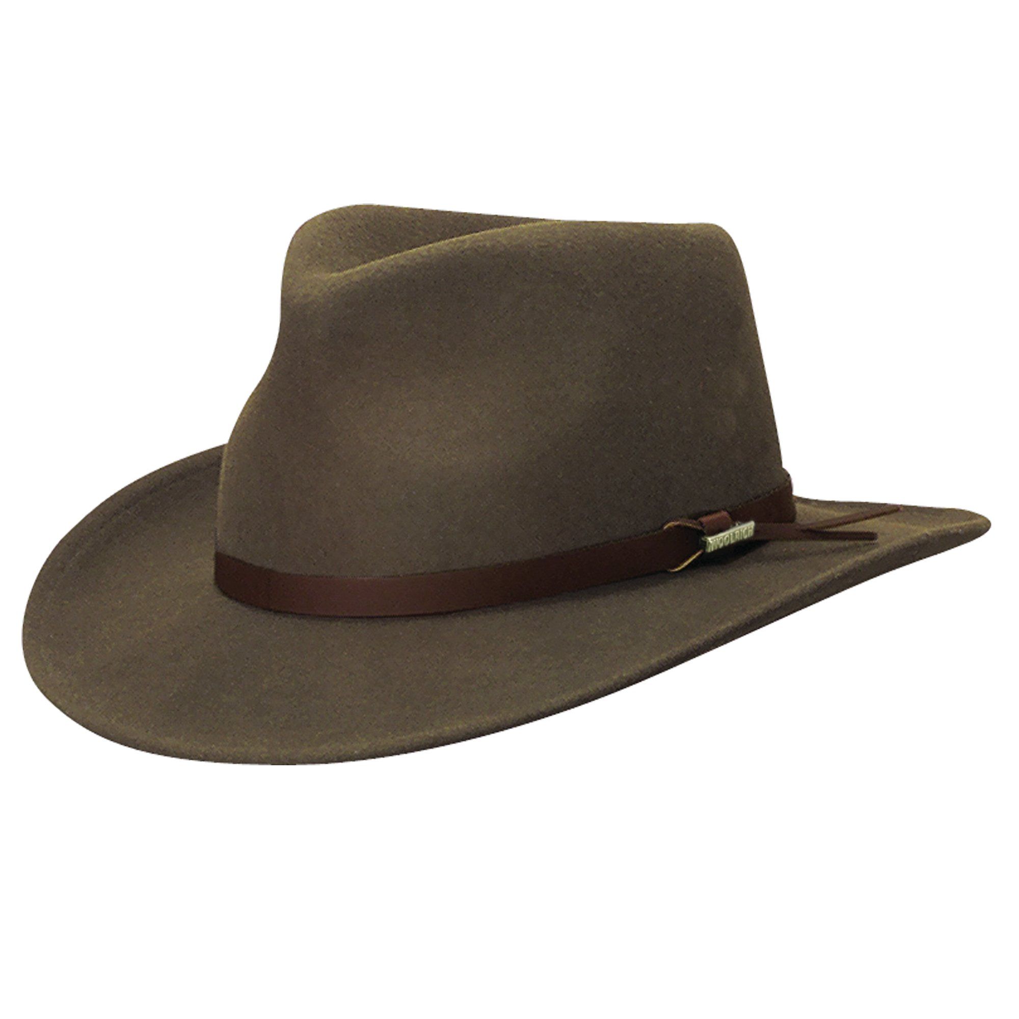 Woolrich Mens Crushable Water Repellent Wool Felt Safari Outback Hat