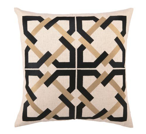 Amazon Com Trina Turk Geometric Tile Down Filled Pillow Black 20 By 20 Inch Throw Pillows Geometric Tiles Throw Pillows Designer Throw Pillows