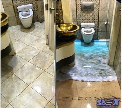 3d bathroom floor and 3d self leveling flooring, 3d epoxy floors ...