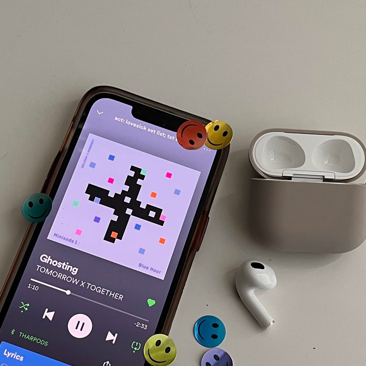 Tomorrow X Together Txt Kpop Album Phone Spotify Music Player Stickers tomorrow-x-together-txt-kpop-album-phone-spotify-music-player-stickers