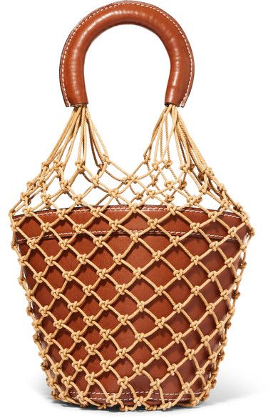 Staud X Net A Porter Is Millennial S Best Friend What We Want Moreau Macramae Leather Bucket Bag By Staud