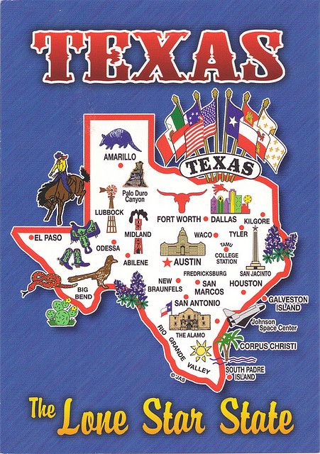 Texas Map Card