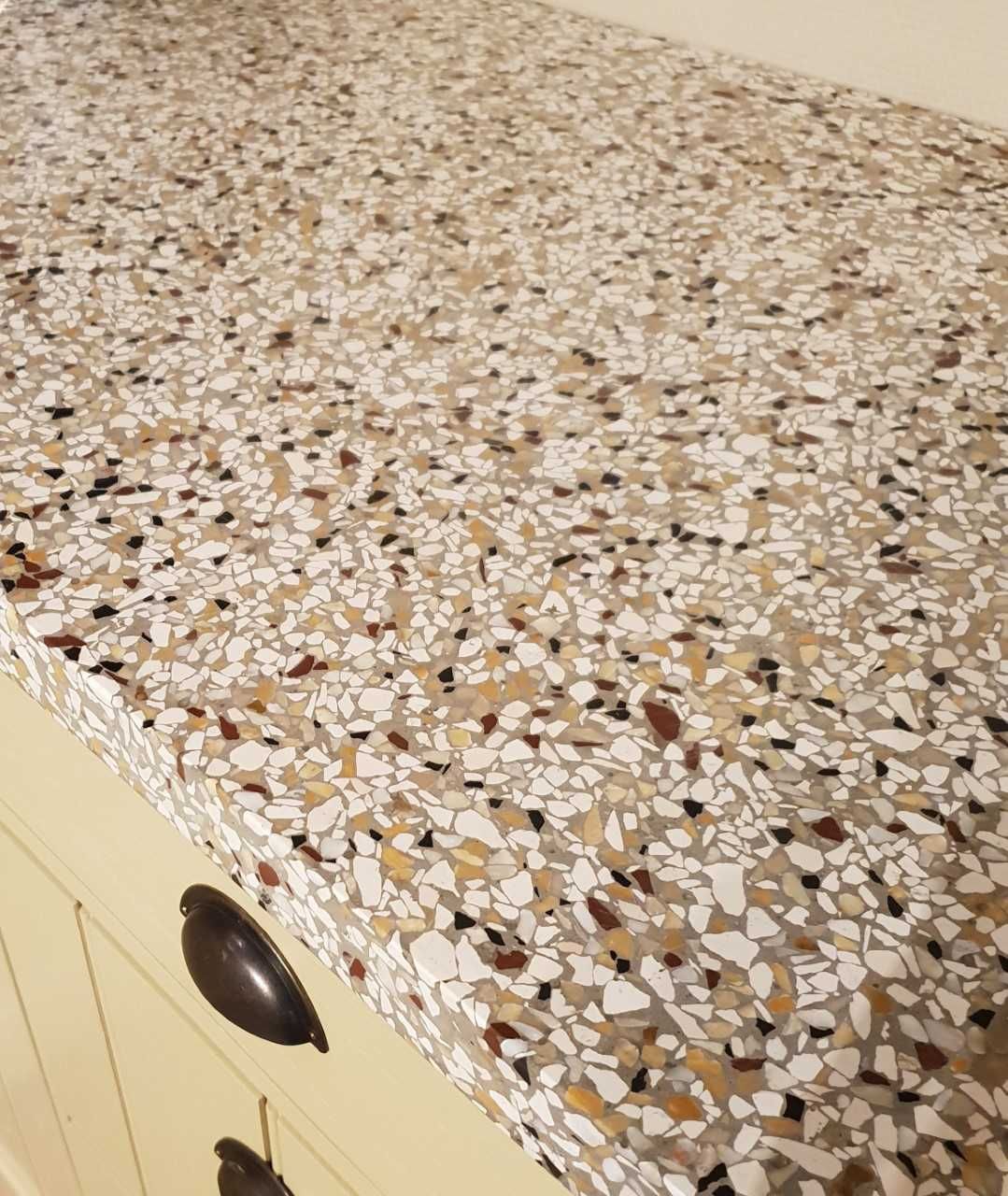 Terrazzo aanrechtblad. Terrazzo heeft een luxe, klassieke ...