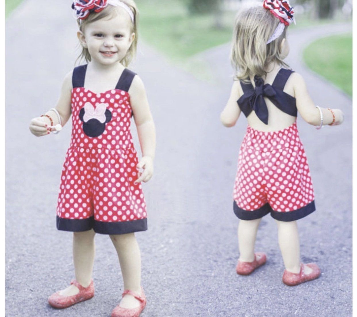 Girls Minnie Mouse Slippers Shoes Pink Red Polka Dot Children/'s Size UK 6-12