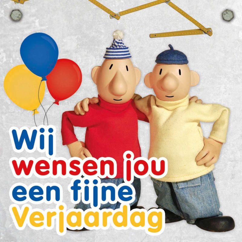 Buurman En Buurman Verjaardag Versiering Buurman en Buurman kaart "Een Fijne Verjardag" dubbele kaart Buurman