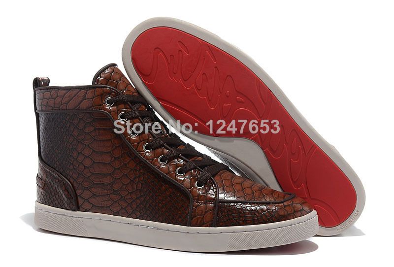 red sole mens shoes