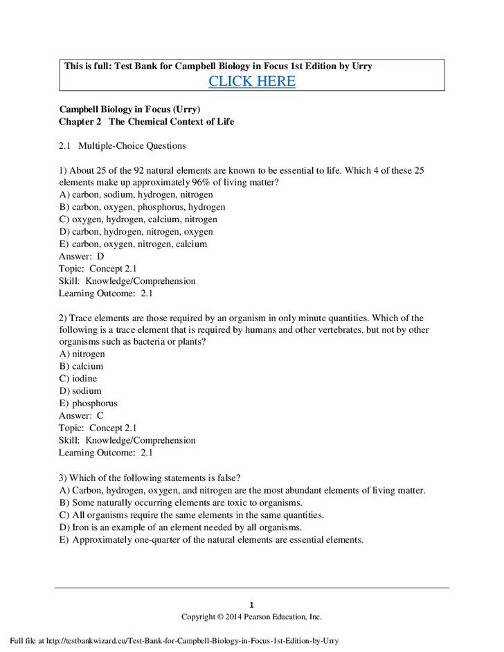 Pin By James Aclucher On Test Bank For Campbell Biology In
