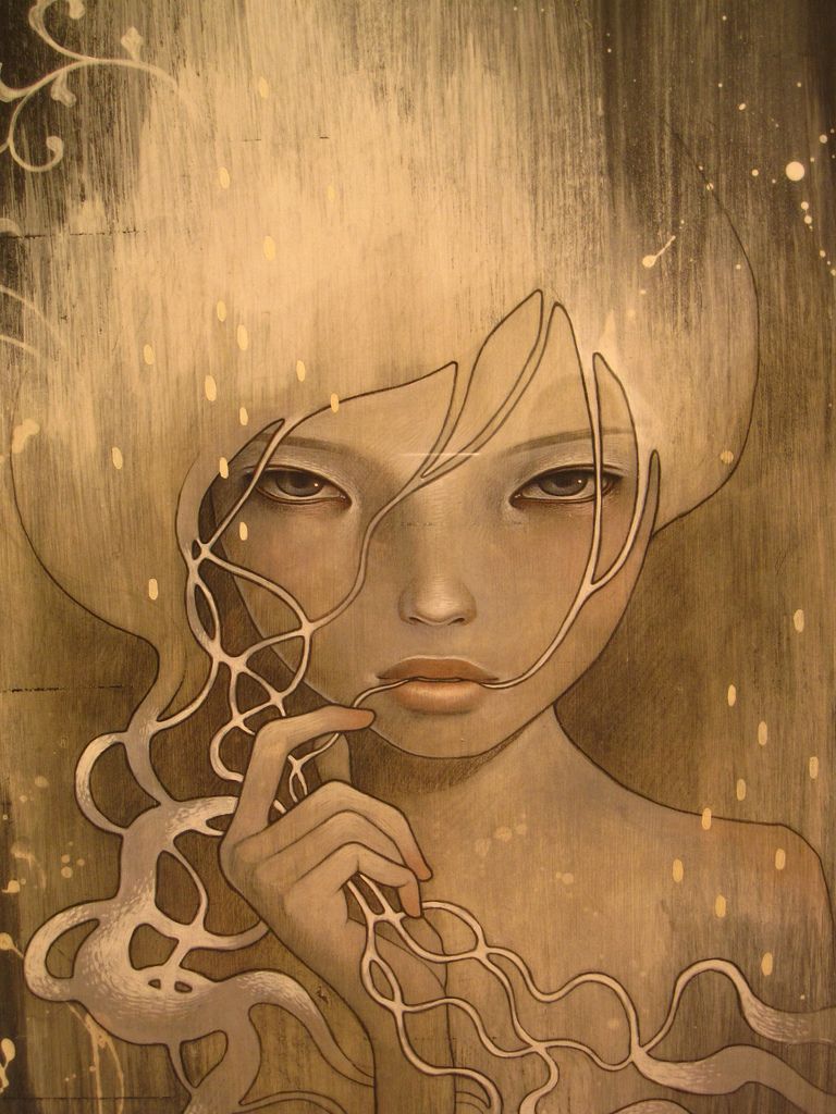 Delicate and seductive paintings by Audrey Kawasaki Delicate and seductive paintings by Audrey Kawasaki