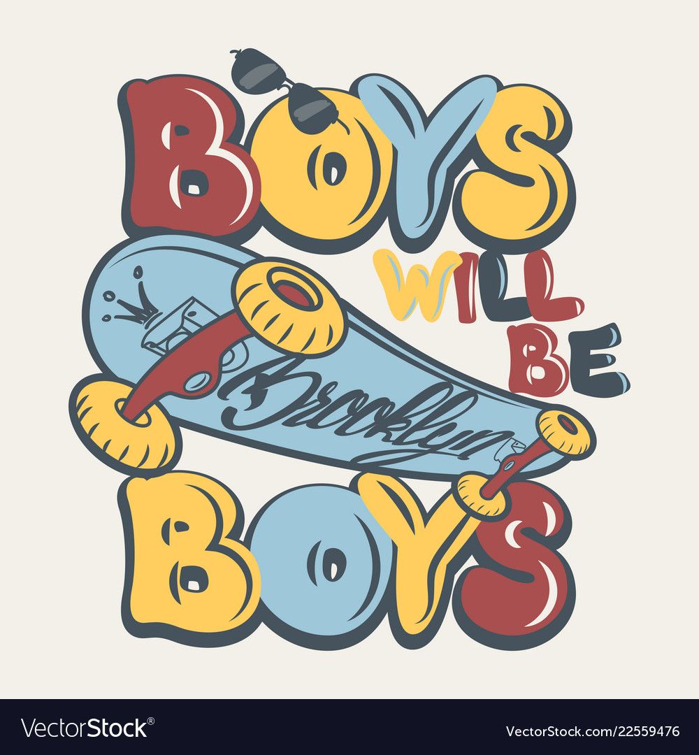 Skate board boys t-shirt graphics vector illustration. Download a Free Preview or High Quality ...