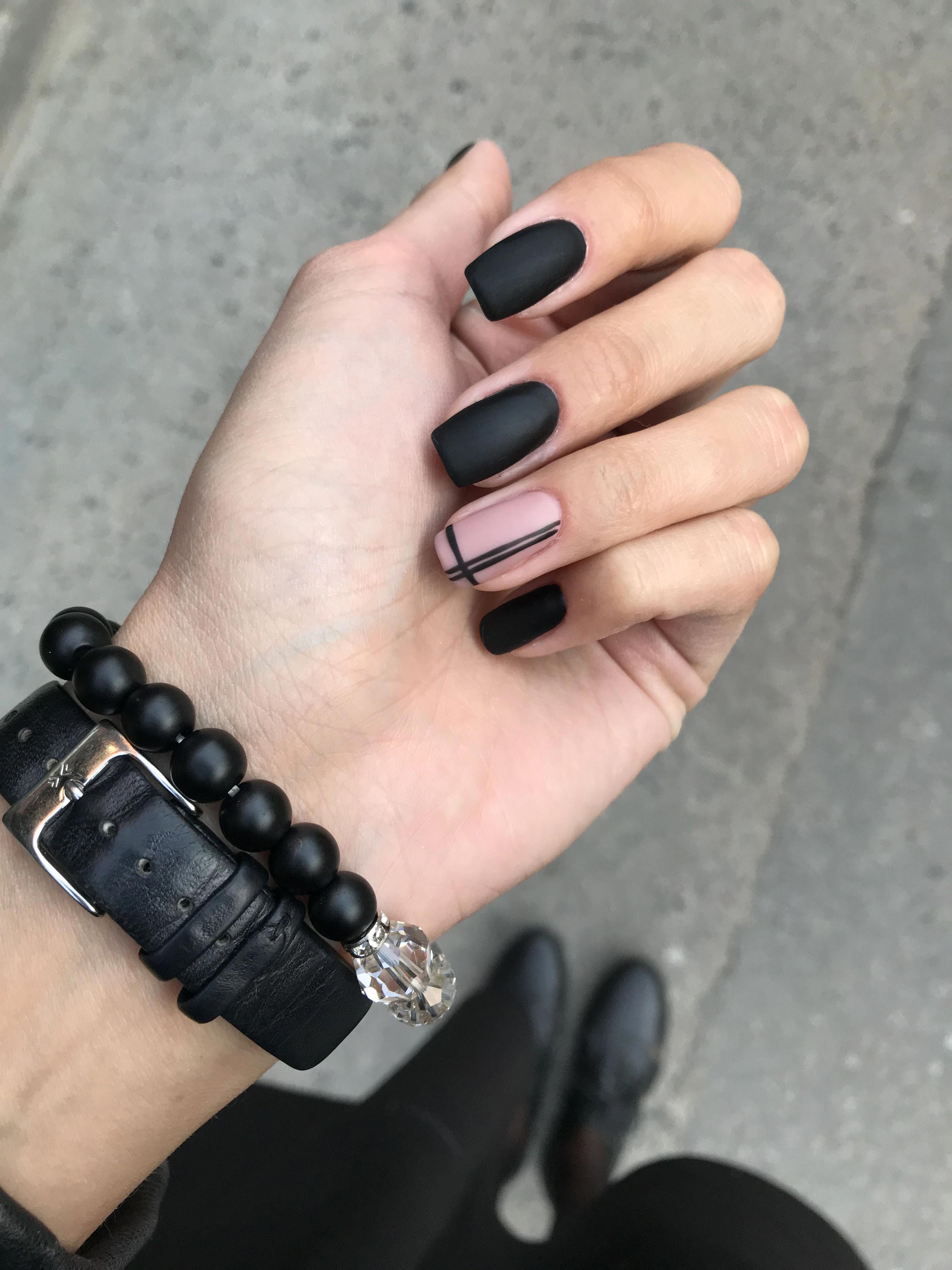Nails art, matte, black nails, nail, black, nail beauty