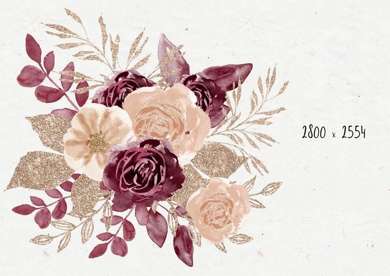 Download Clip Art Hand Drawn Bohemian Rustic Floral Frame Champagne Clipart Watercolor Floral Clipart Commercial Use Wreath Clipart Art Collectibles
