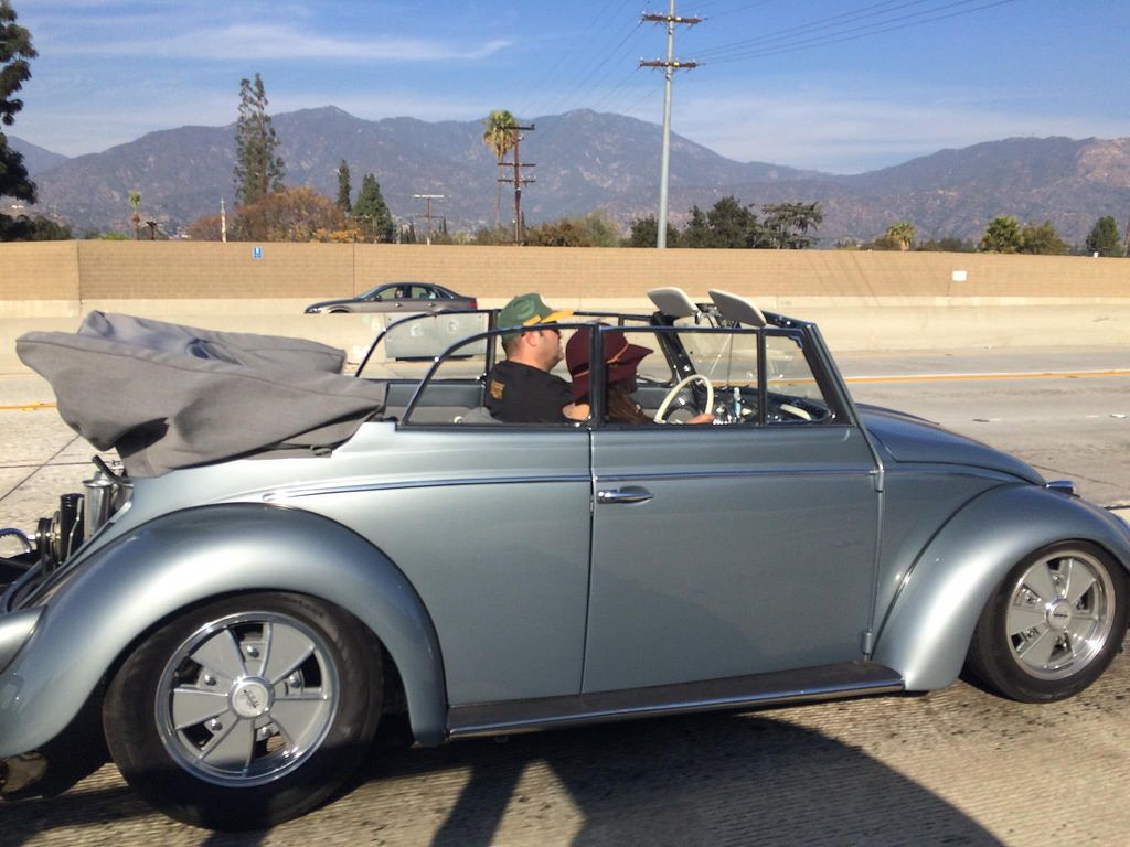 Greg Solano, from Downey, California, U.S.A. His 1961 Volkswagen Convertible, Strato Silver painting with Pepper Grey canvas top and boot cover. Running a 2054cc engine, 4″ narrowed adjustabl… Volkswagen Convertible, Downey California, Vw Aircooled, Car Club, Antique Cars, Pepper, Engine, Bmw Car, Vw Bugs