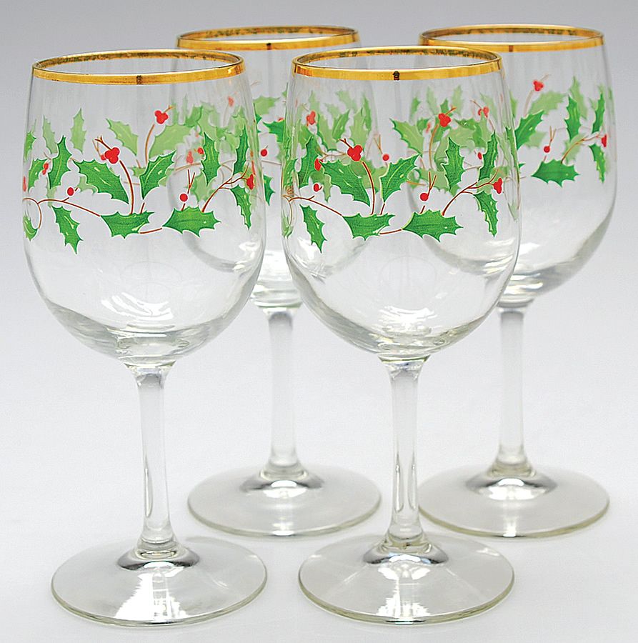 lenox christmas lenox holiday dimension 4 piece goblet set lenox christmas wine glasses