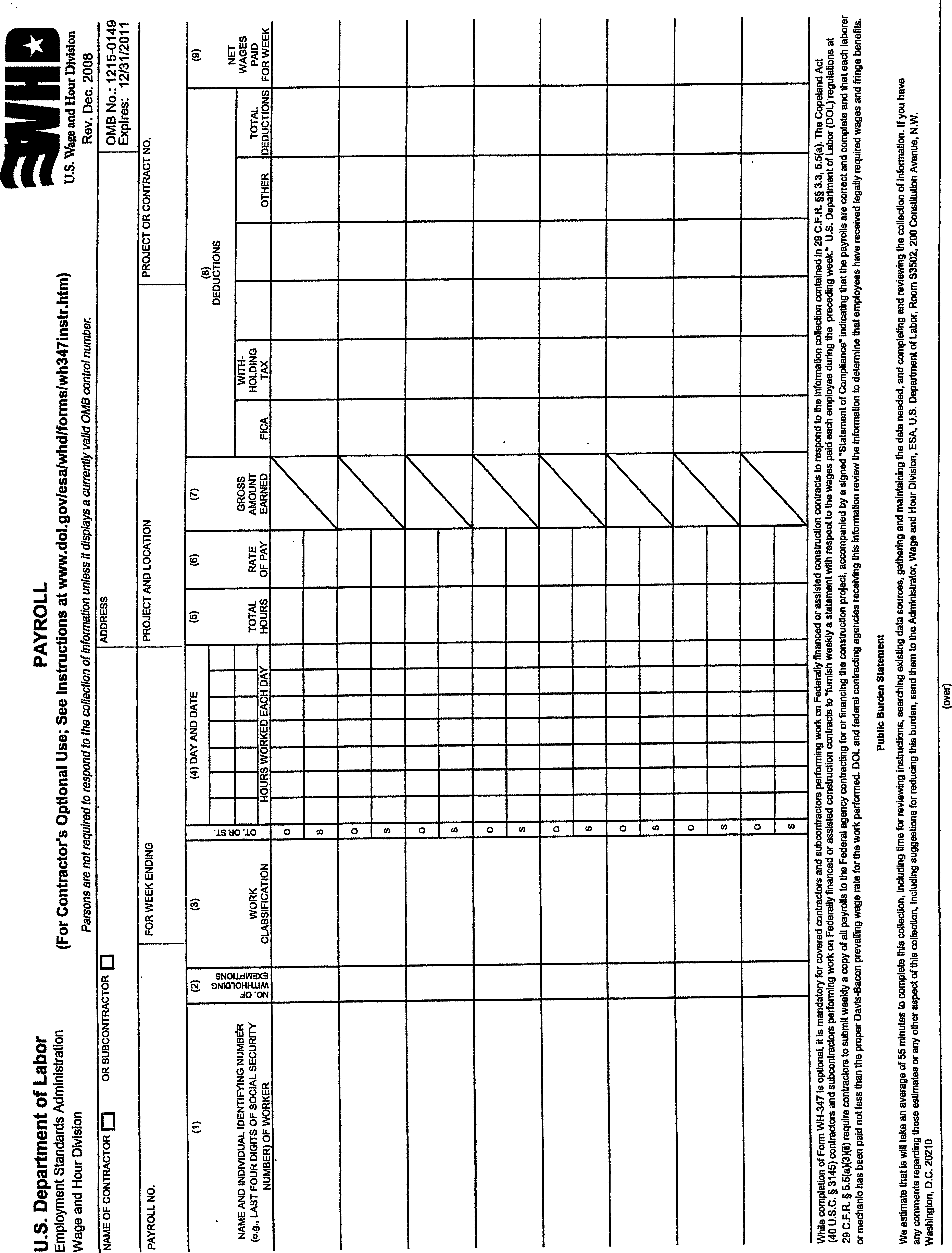 payroll ledger template google search construction forms