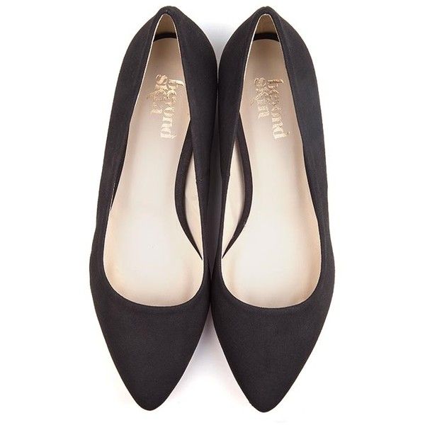 black court shoes flat