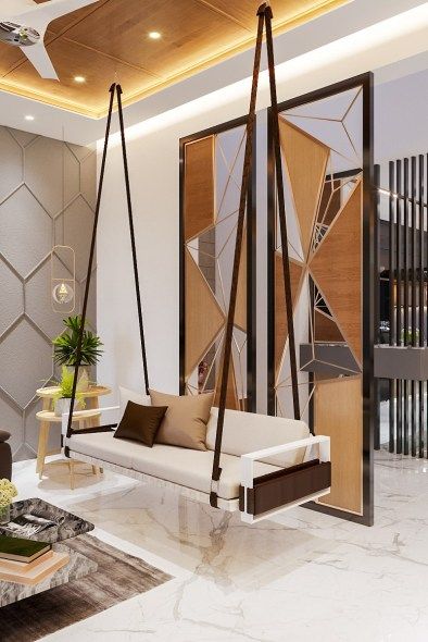 Top tips to make a visual impact with interior design - Miss M.V. Living Room Partition Design, Room Partition Designs, Living Room Sofa Design, Living Room Design Modern, Living Room Decor Apartment, Home Room Design, Luxury Living Room, Living Room Designs, Modern Swing In Living Room