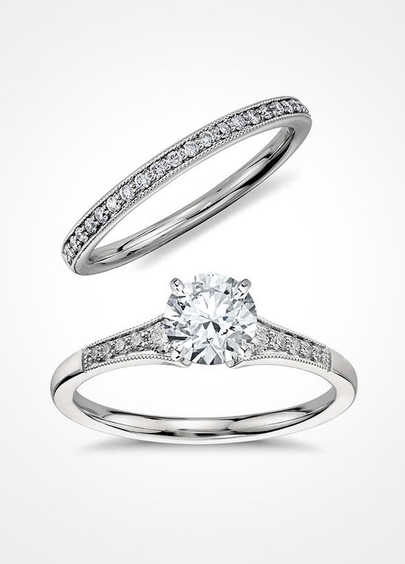 some rings are designed to fit together side by side on wedding band that fits around engagement ring id=57758