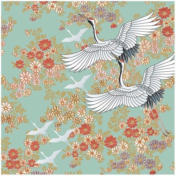4 serviettes en papier napkins découpage collage 33 cm OISEAU CHINOIS