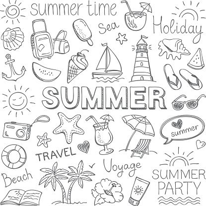 Summer Pencil Drawing アートジャーナリング 夏 イラスト 手書き スケッチブック Summer Pencil Drawing アートジャーナリング 夏 イラスト 手書き スケッチブック