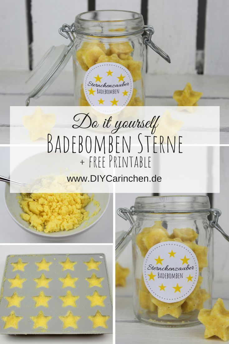 DIY Badebomben in Sternenform selber machen - Weihnachtsgeschenk #teacherchristmasgiftideas