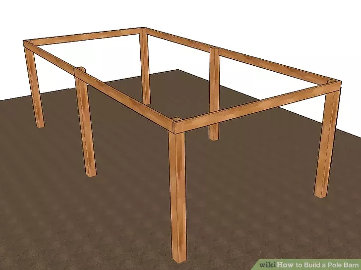 3 Ways to Build a Pole Barn - wikiHow Pole Barn Cost, Diy Pole Barn, Metal Pole Barns, Pole Barn Plans, Pole Barn Garage, Pole Barn Homes, Post Frame Building, Building A Pole Barn, Metal Building Homes