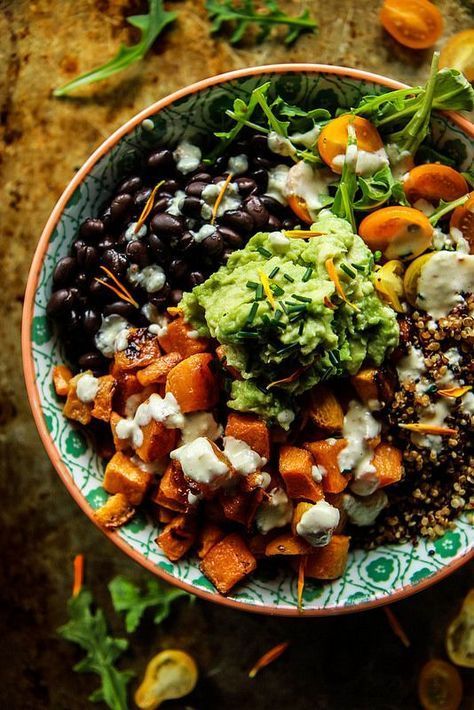 Cuban Quinoa Bowl with Spicy Lemon Cashew Dressing - Heather Christo