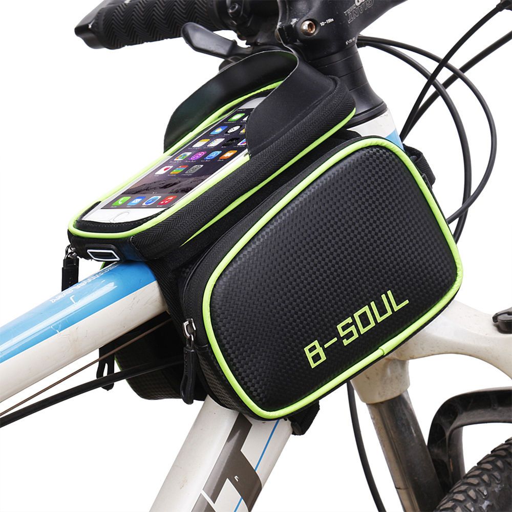 Cycling Bike Bicycle Riding Front Top Tube Frame Pannier Phone Saddle Bag Pouch
