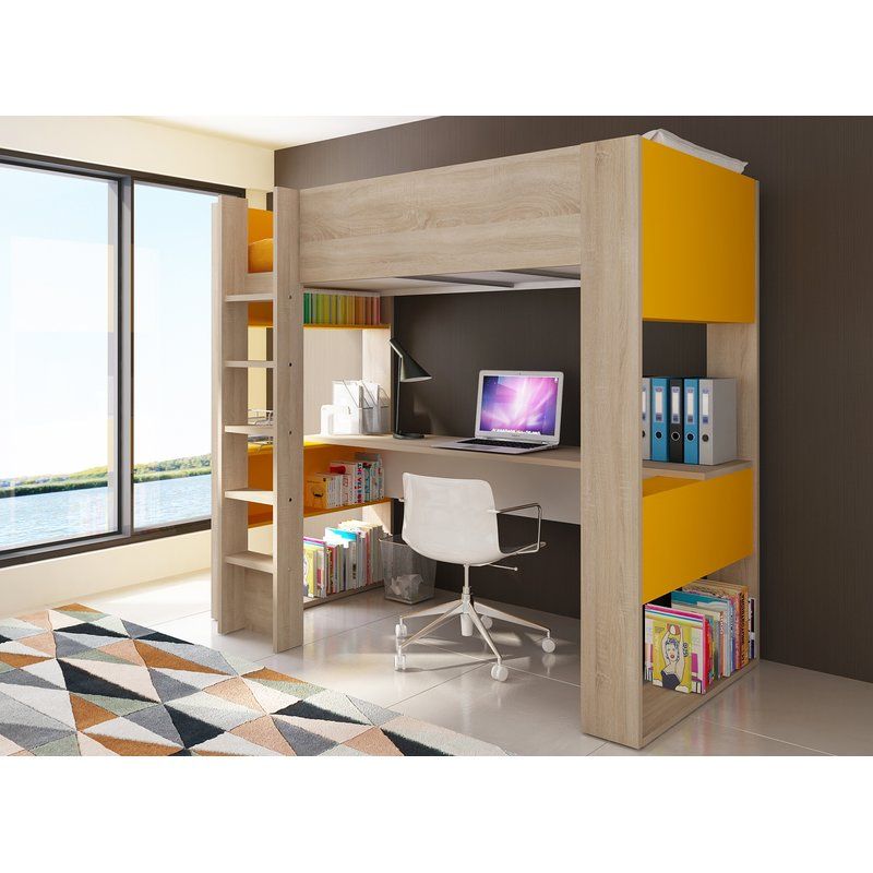 Thyme European Single Bed with Desk High sleeper bed