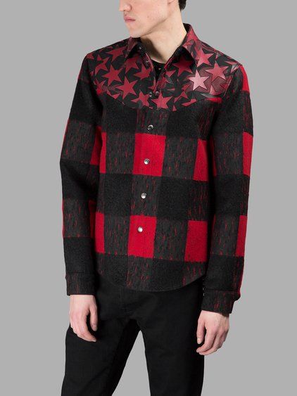 Men/'s Valentino Red Black Checked Jumper