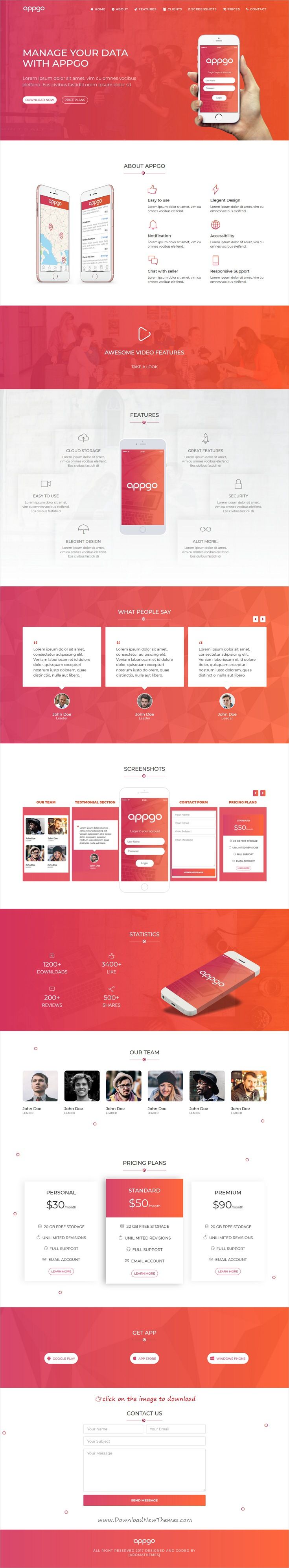 Appgo App Landing Page