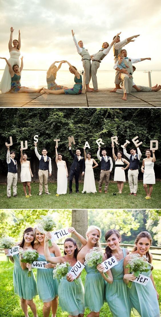 Classic bridal party and group photos are necessary, but after hours of standing...