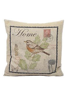 Newport Home Bird Pillow Pillows Burlap Bag Newport Home Bird Pillow