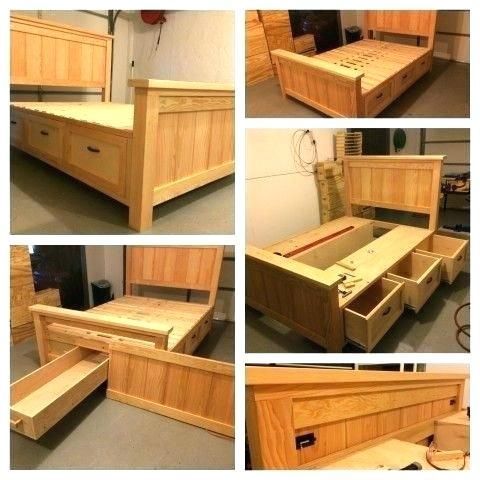 10 Ways To Make Your Own Platform Bed With Storage Craft C Diy Furniture Frame Diy Furniture, How To Build A Platform Bed Frame With Storage