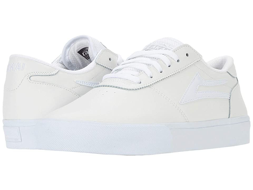 Lakai Manchester - Men's Shoes : White Leather 1 : Roll out with the ...