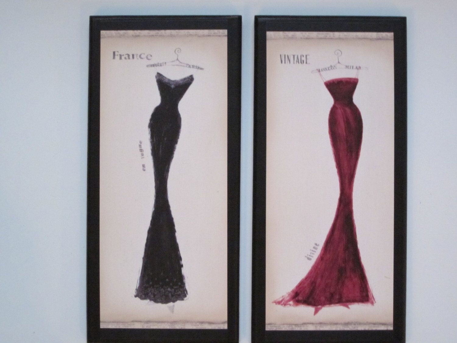Paris Milan Dresses Couture Decor Plaques French Las Bedroom Paris Milan Dresses Couture Decor